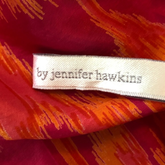 Cozi by Jennifer Hawkins 100% silk pink/orange swim cover-up sz. L - Picture 4 of 6